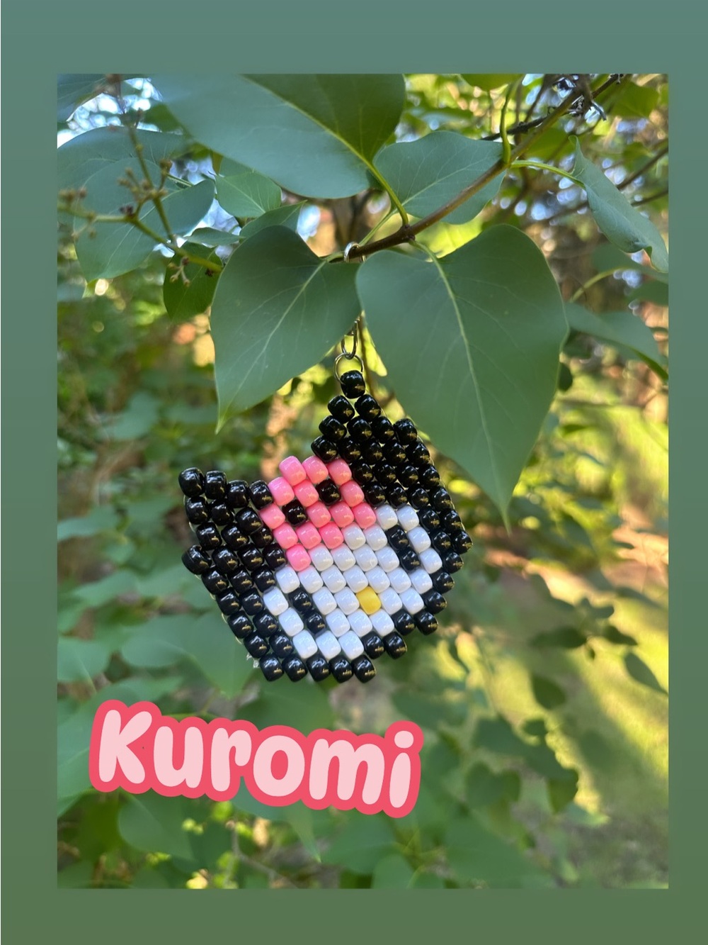 Keychain Kuromi Beaded Charm -